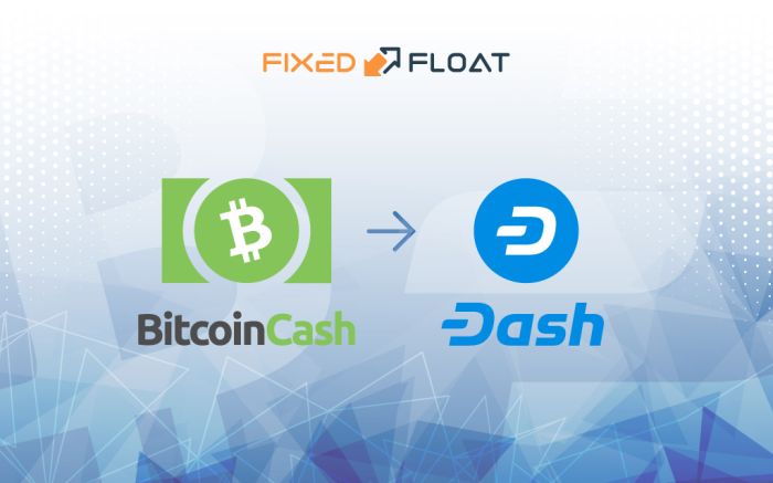 Intercambiar Bitcoin Cash a Dash