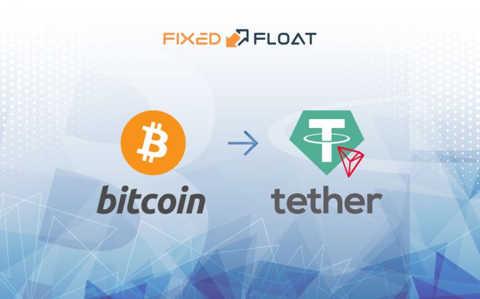 Intercambiar Bitcoin a USDT (TRC-20)