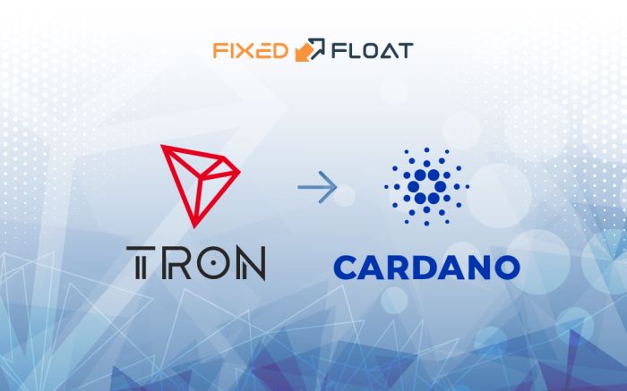 Tauschen Sie Tron gegen Cardano