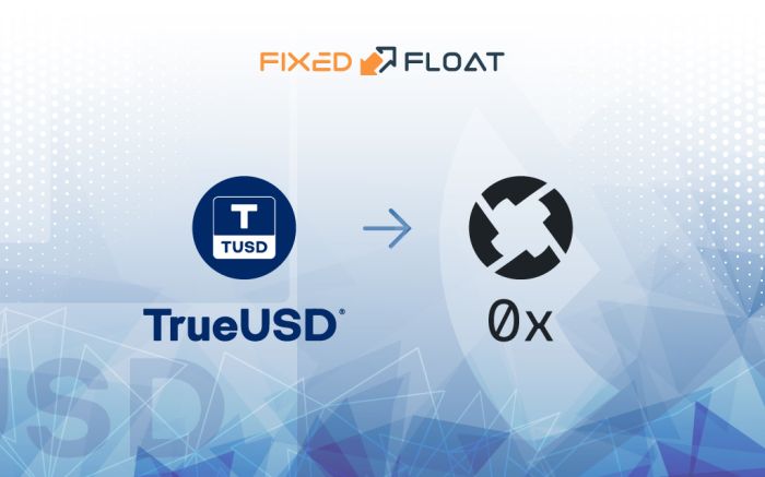 Обмен TrueUSD на 0x