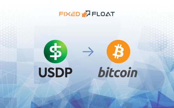 Intercambiar USDP a Bitcoin