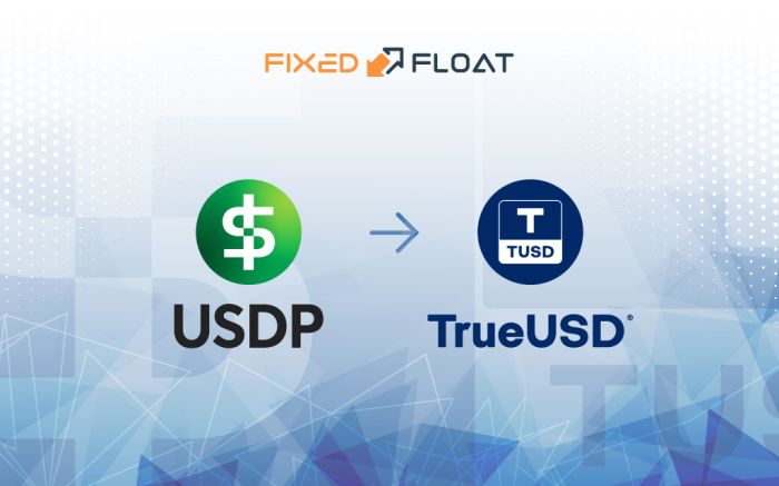 Câmbio USDP para TrueUSD