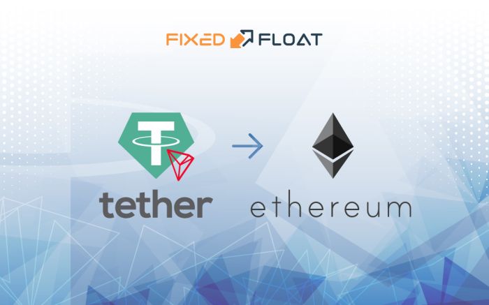 Câmbio USDT (TRC-20) para Ethereum