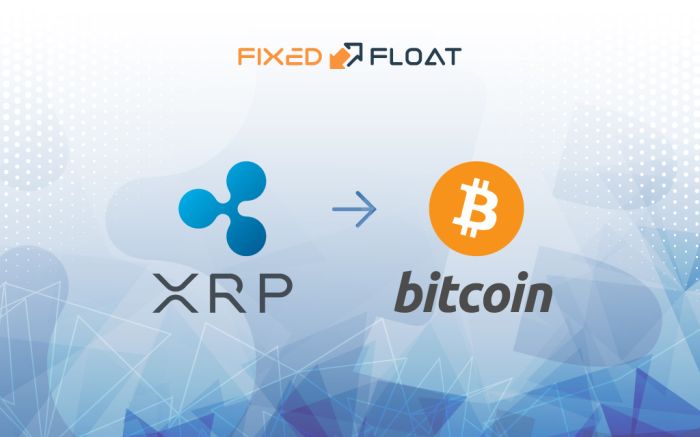 Câmbio XRP por Bitcoin